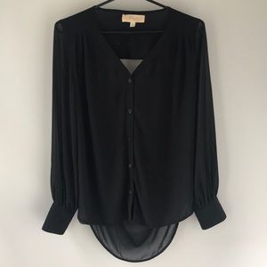 Black long sleeve blouse | Small